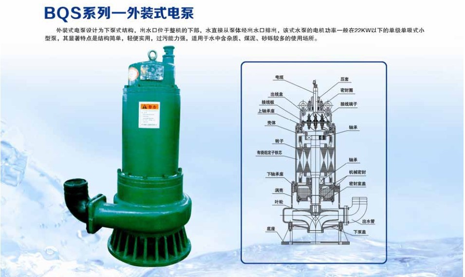 BQS礦用隔爆型潛水排沙電泵